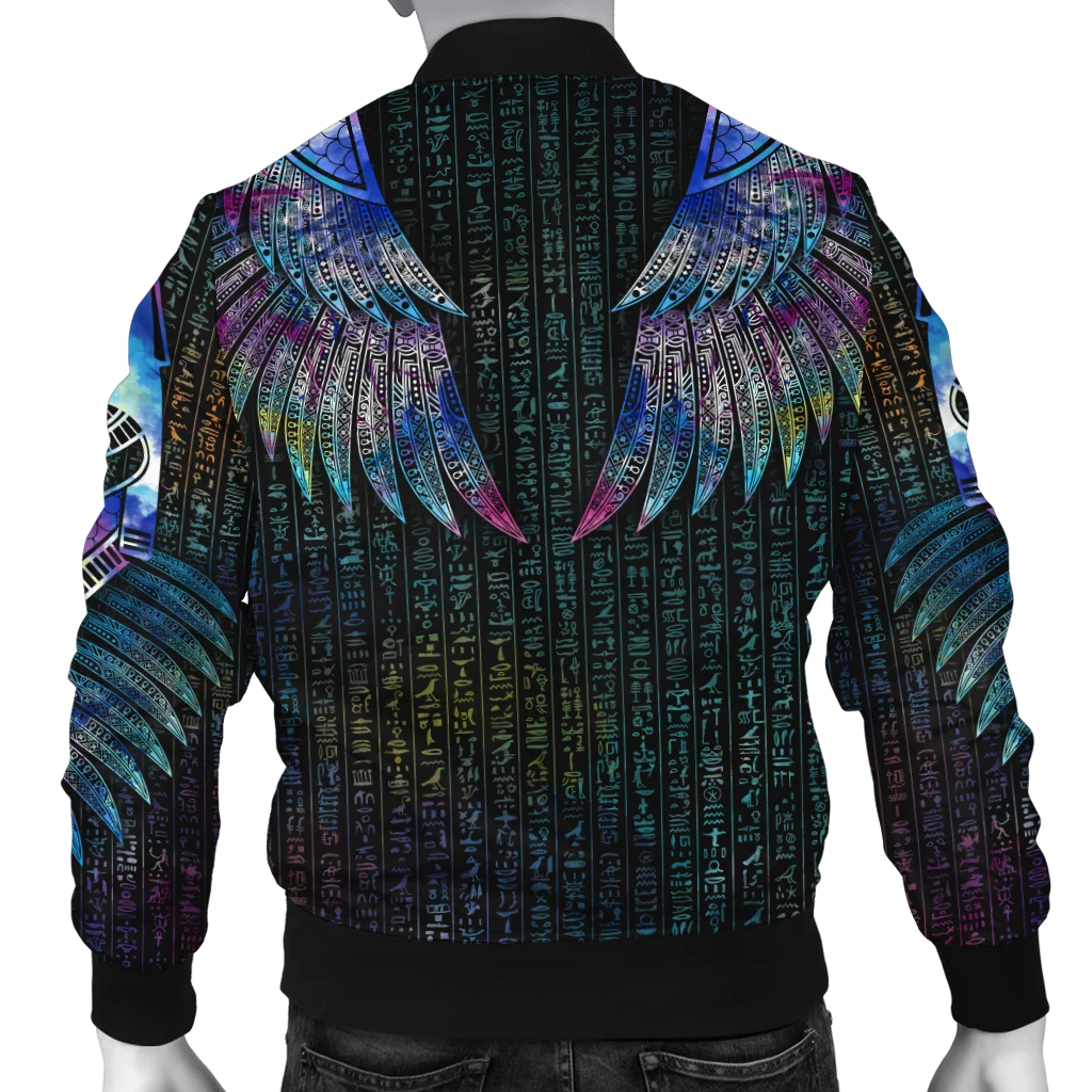 Autumn/Winter Mens Bomber Jacket Ancient Egypt Eyes Of Horus 3D All over Printed Zip Tracksuits Unisex Casual Zipper Jacket WP24