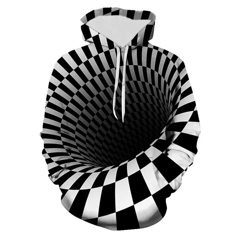 Hoodies Whirlpool Dizziness 3D Printed Men Women Children Streetwear Pullover Sweatshirts Boy Girl Kids Fashion Hooded Coat