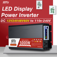 Universal Inverter DC 12V24V48V60V to 110V-240V LCD Screen Inverter 2500W/3000W/4000W/5000W Pure Sine Waveform Power Converter