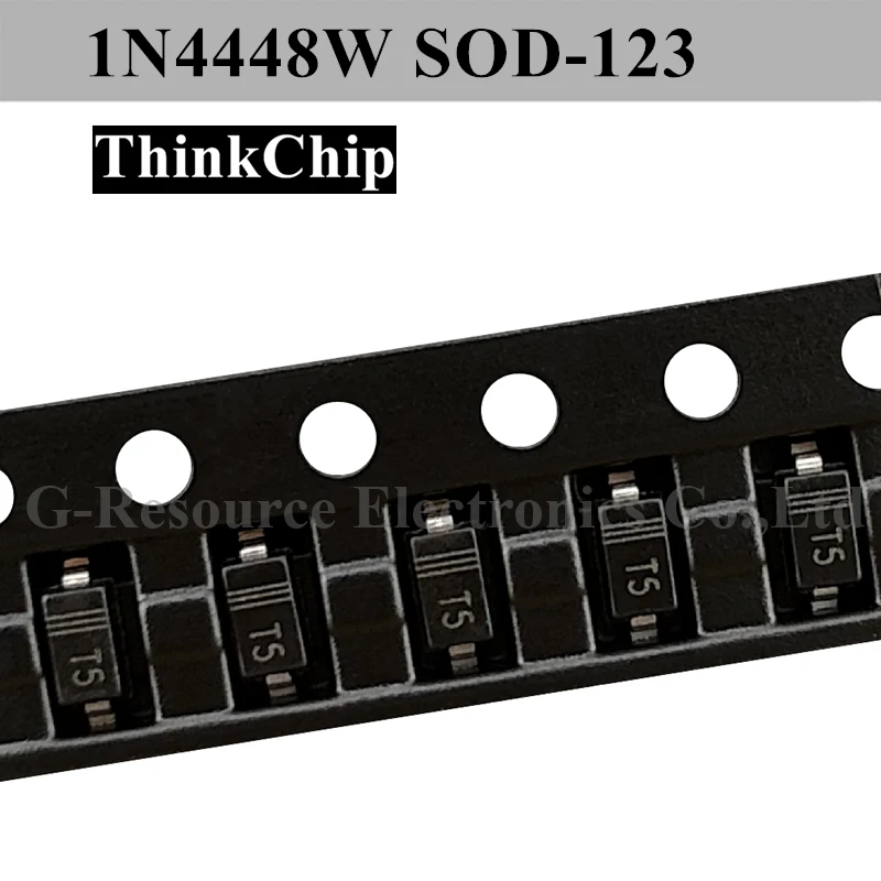 (100 قطعة) 1N4448W SOD-123 1206 SMD ديود 1N4448 (وضع علامة T5)