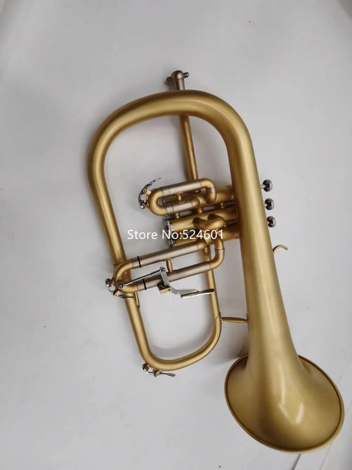 High Quality  Bb Tune Flugelhorn Brass Plated Real Picture Professional Musical Instrument With Case