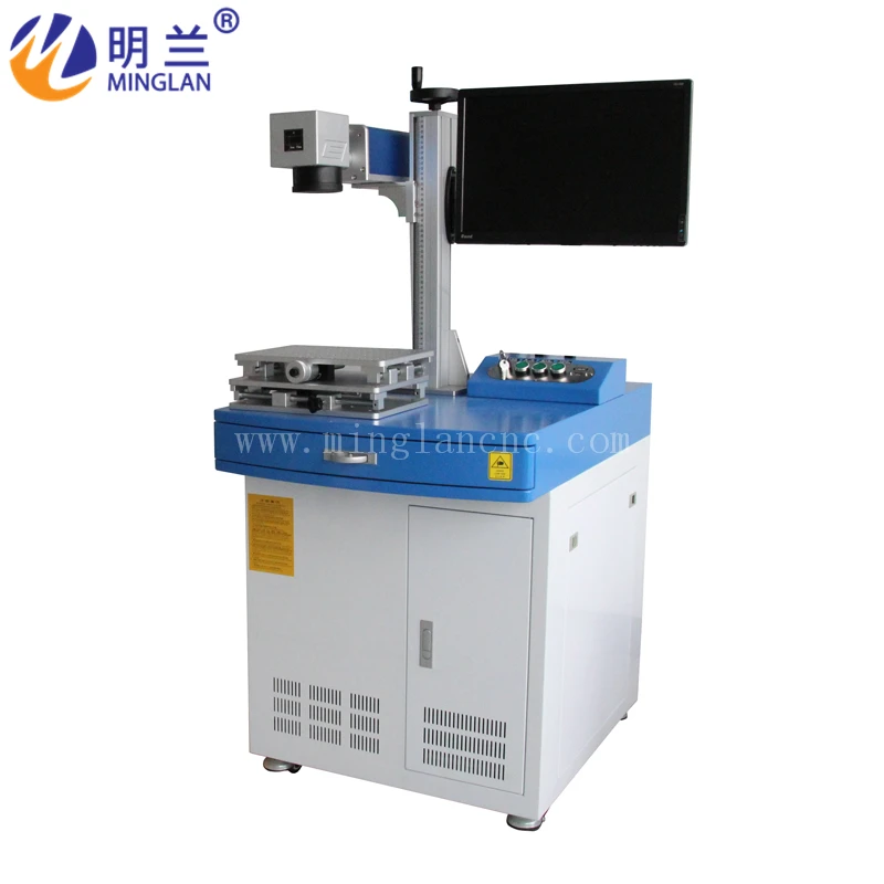 MINGLAN 50W Fiber Laser Marking Machine With 2D Table For Deep Marking MLF-50W