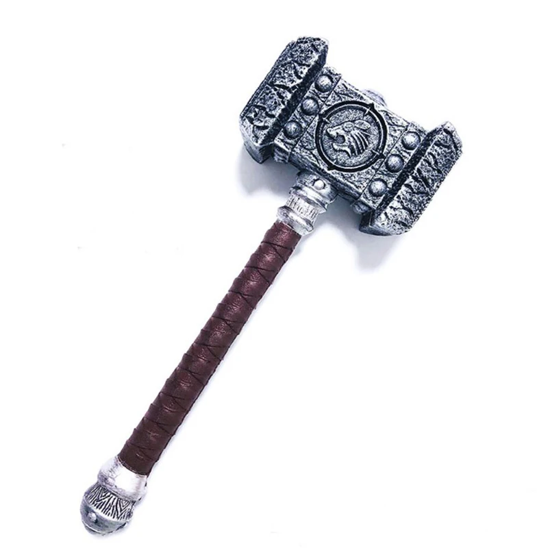 

1:1 Ogrim Doomhammer Hammer 54cm Destroy Hammer Weapon Kids Gift Game Role Playing Safety PU Material