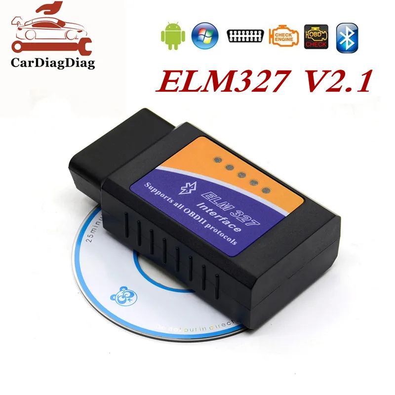 ELM327 V2.1 Bluetooth ELM 327 V2.1 Low Price Than V1.5 For Android Interface OBDII Code Reader OBD2 Scanner Car Diagnostic Tool