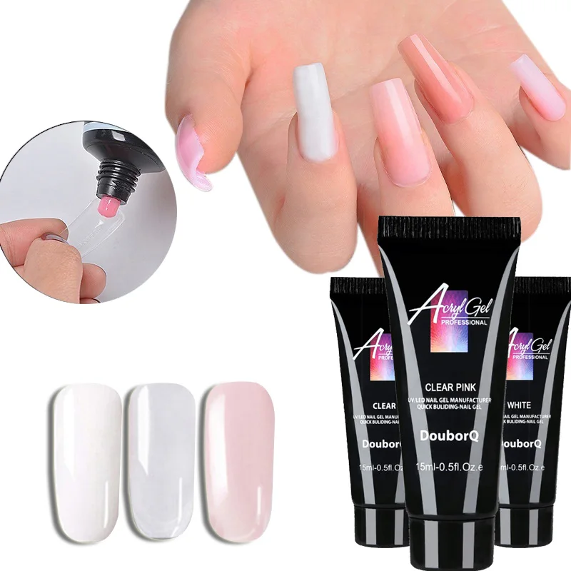 1pc Poly Nail Extend Builder UV Gel Remover Slip Solution Nail Art Design Acrylic French Nail Tip Gum Jelly Gel Slip