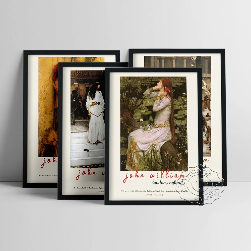 John William Waterhouse Exhibition Art Poster, Ophelia Canvas Painting, Mariamne Leaving The Judgement Seat Of Herod Home Decor