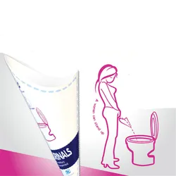 Urinario de papel desechable para mujer, dispositivo de micción para acampar, viaje, herramienta de inodoro portátil para exteriores, 10 Uds./lote