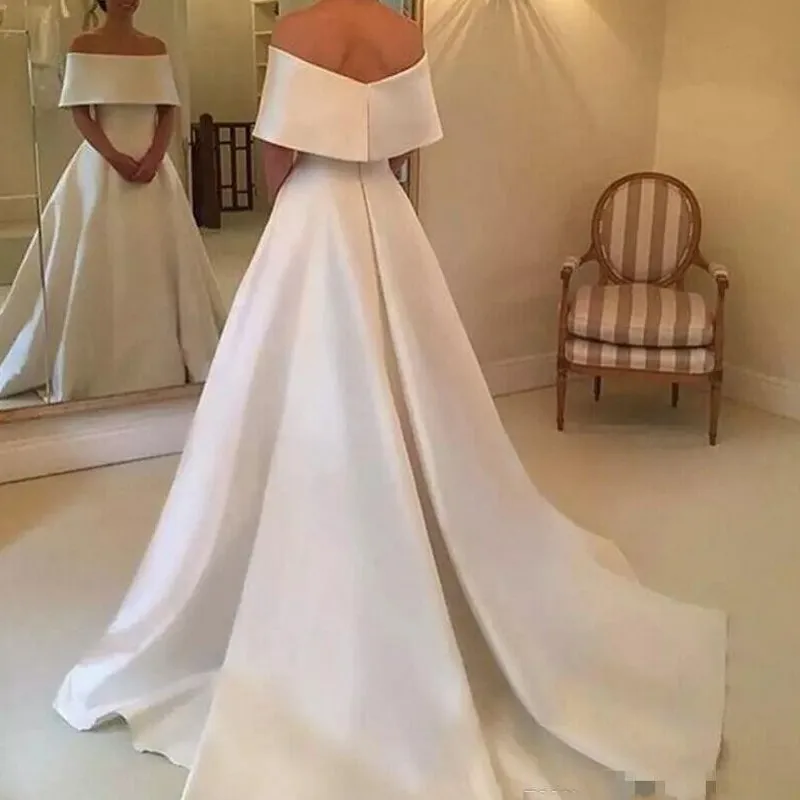 

сумки 2020 casamento Fashionable A Line Long Bridal Vestido De Noiva gelinlik Gowns Capped Sleeve Custom Bespoke Wedding Dresses