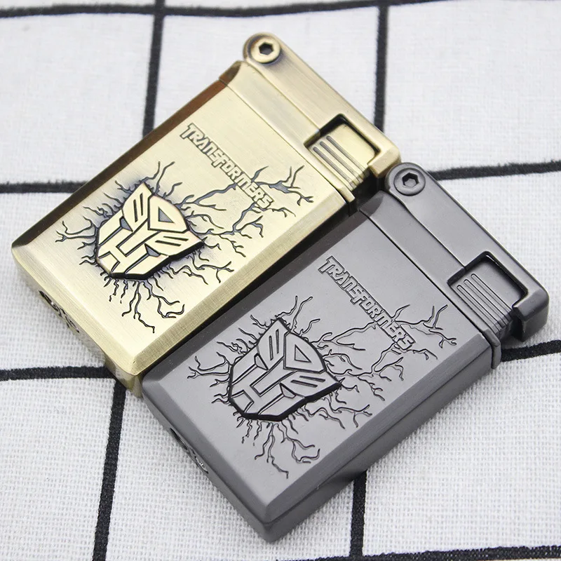 Personalized Lighters Cool Relief Transformers Windproof Butane Torch Retro Refillable Gas Fire Briquet Chalumeau Isqueiro