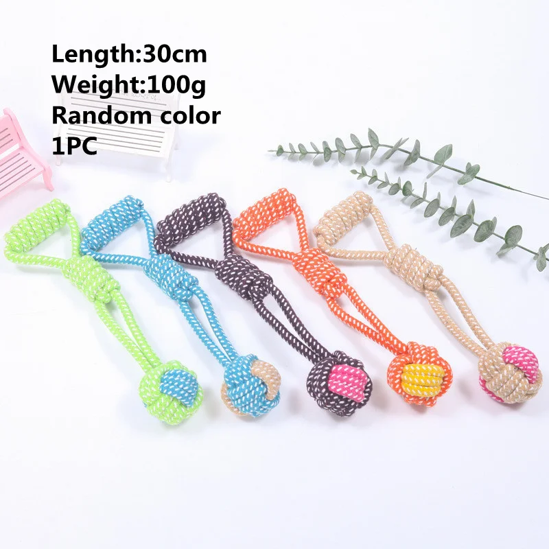 Dog Toy Interactive Chewing Rope Ball Toys Set Natural Cotton Washable Durable Tug of War for Small Medium Dogs Pet Supplies