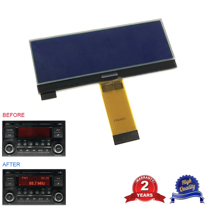 

CD Player Radio LCD Screen Display for Nissan Juke Qashqai X-Trail Frontier Note Dualis Navara Suzuki Equator Pixel Repair