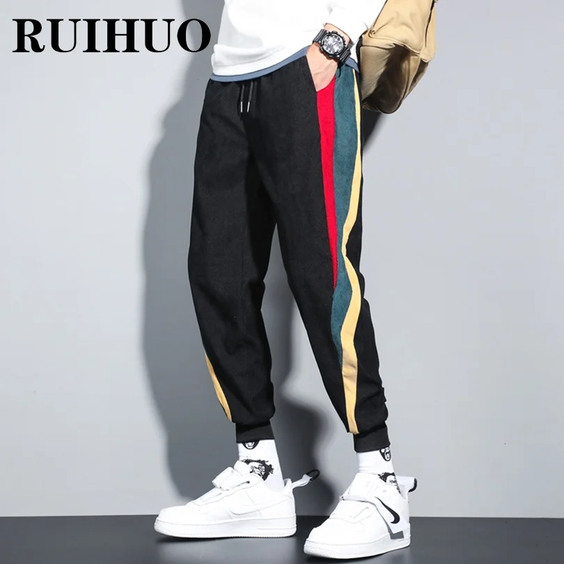 Corduroy Jogging Pants Men Clothing Work Pants For Men Fashion Trousers Street Wear Big Size 5XL 2024 Spring New Arrivals