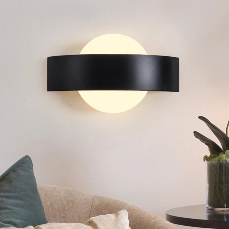 Led Nordic Wall Lamps Modern Minimalist Abajur Lampe De Chevet Arandela Light Living Room Bedroom Bedside Balcony Corridor Aisle