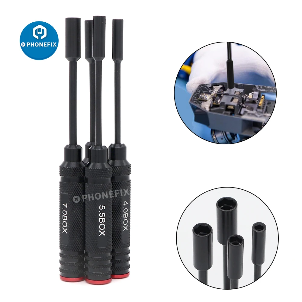 Destornilladores de cabeza Hexagonal para cuadricóptero teledirigido, helicóptero, coche, multieje, FPV, modelos de Dron de carreras, 4,0/5,5/7,0/8,0mm