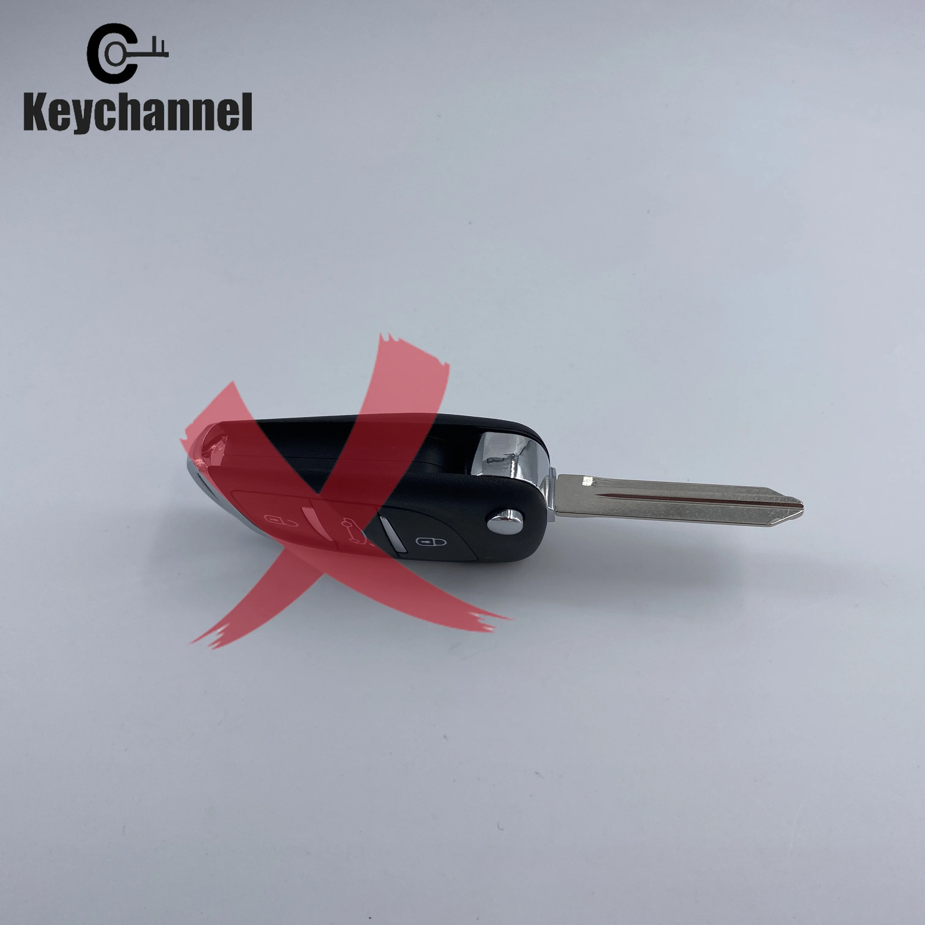 Keychannel 10 Stks/partij Lishi CY24 #04 Metal Blank Flip Kd Vervanging Car Key Blade Voor Jeep Dodge Chrysler Sleutel ongesneden Blank