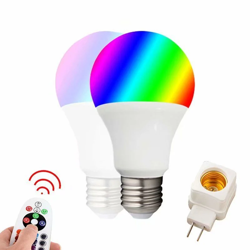 Led RGB Color Changing Lamp E27 DimmableLight AC 220V Led RGBW Magic Bulb 5W 9W 12W 15W 20W Home Party Decor LightingSpot Lampa