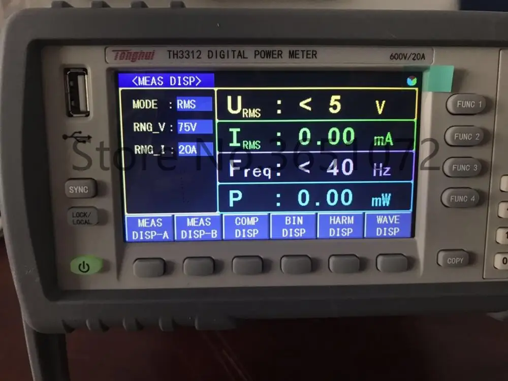 TH3312 パワーメータac/dc 5-600v 10mA-20A、 0.01 ワット-12kW電源テスト、oscillogram、高調波解析と高調波ヒストグラム