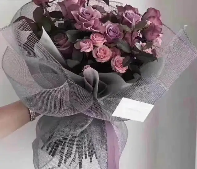 Flower Wrapping Mesh Paper Korean Novelty Gift Flower Shop Packaging Material Florist Bouquet Gift Packaging