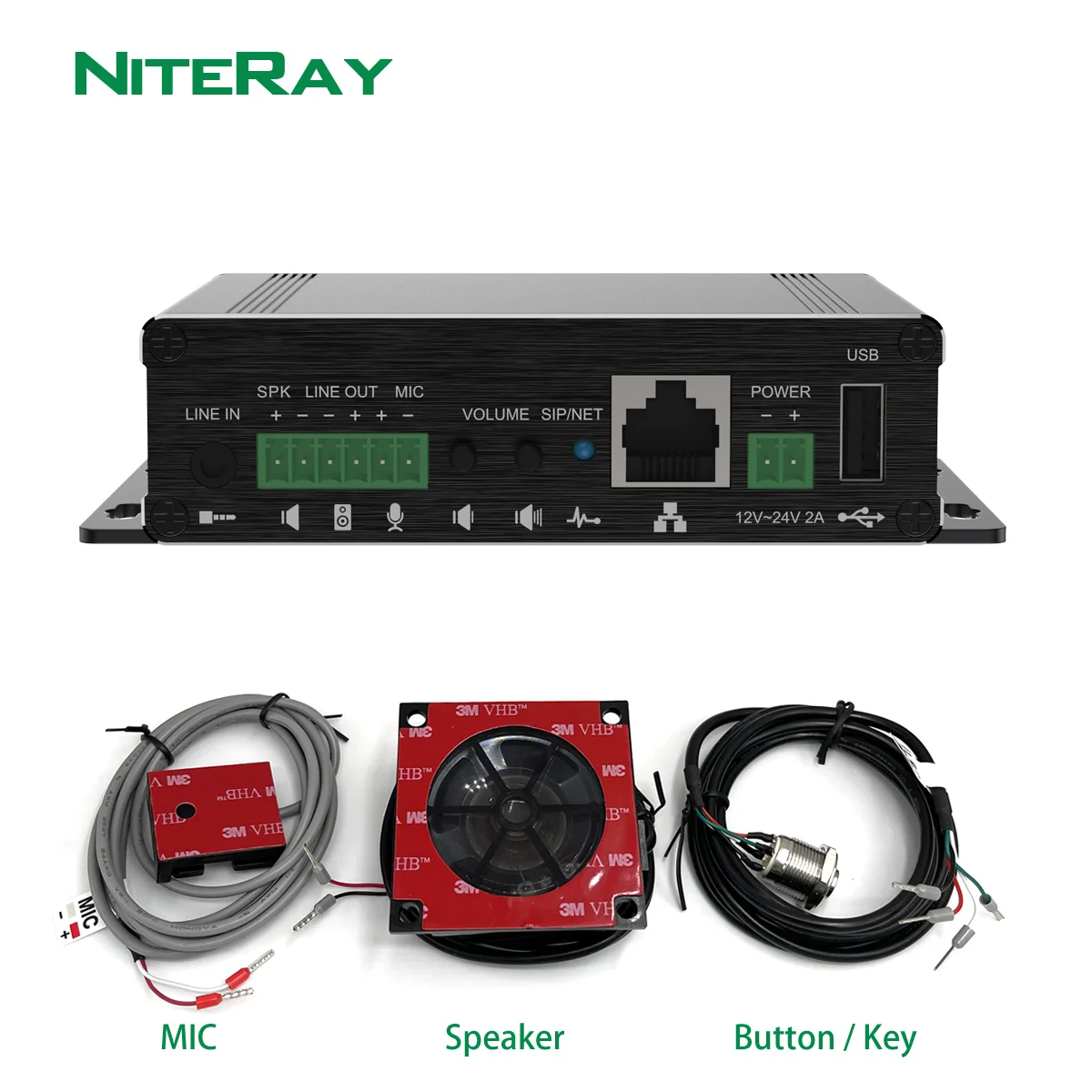 Sistema de paginación VoIP SIP, intercomunicador de teléfono de puerta, compatible con transmisión SIP, bricolaje, dos líneas