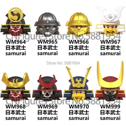 Single Sell WM6090 Japanese Samurai Ronin Warrior Anime Action Figure Helmet Armor Fitting Building Block Toys For Children