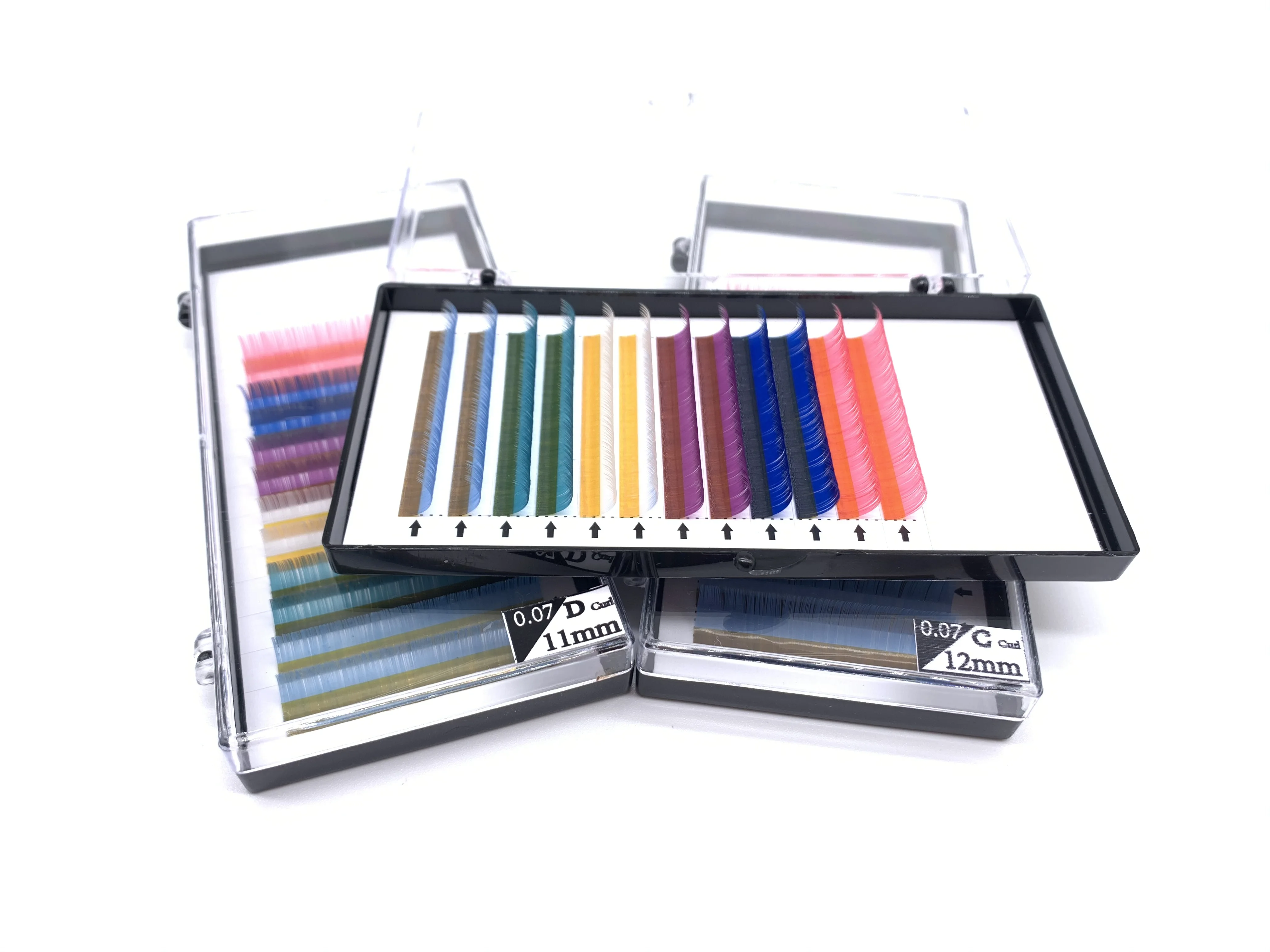 

Custom logo Individual Color Eyelash Extension Faux Mink colored Eyelashes For Makeup HandMade Colorful Lash extension Supplies