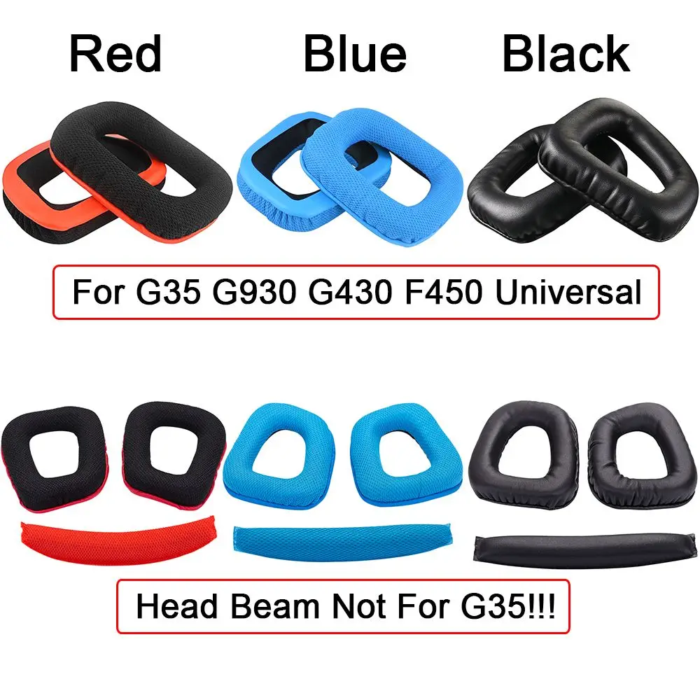 Headset Pengganti Bantalan Telinga Headphone Balok Kepala Bantal Baru untuk Logitech G35 G930 G430 F450