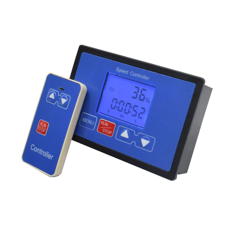 PWM سرعة تحكم تيار مستمر 6.5 فولت-55 فولت 30A LCD شاشة ديجيتال 0 ~ 100% مقياس سرعة الدوران قابل للتعديل لاسلكي للتحكم عن بعد موتور تيار مباشر حاكم