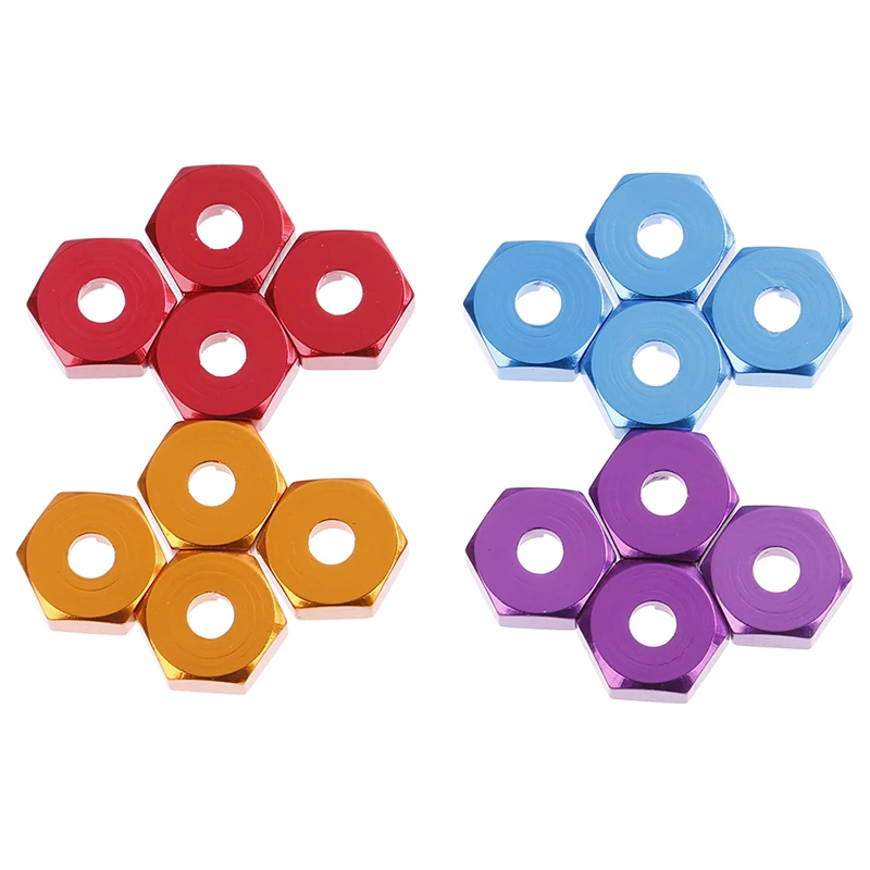 4Pcs/set Aluminum RC Wheel Hex Nut With Pins Drive Hubs 4P HSP 102042 1/10 Upgrade Parts For 4WD Car Himoto