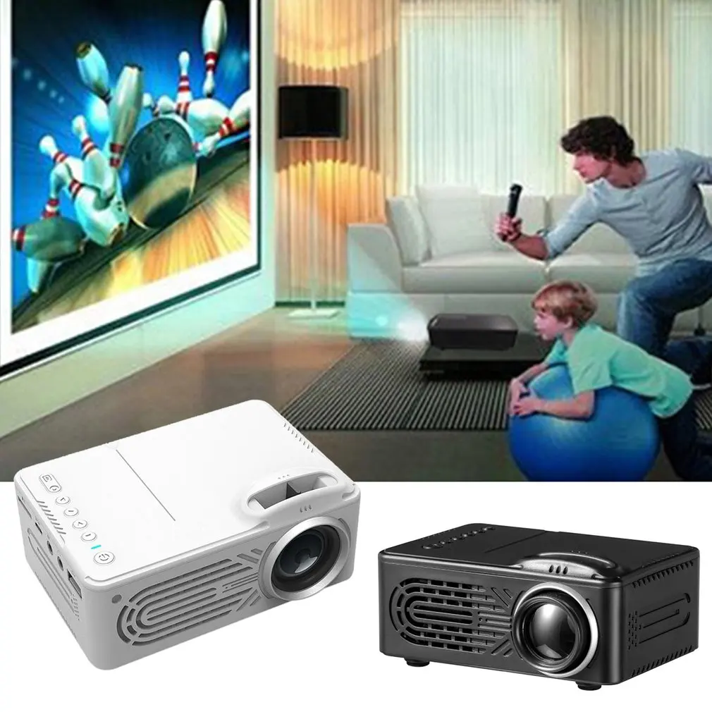814 Mini Micro Draagbare Home Entertainment Projector Ondersteunt 1080P Hd Mobiele Telefoon Verbinding Projector Witte Kleur