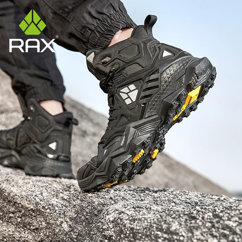 Rax scarpe da Trekking uomo impermeabile arrampicata all'aperto campeggio stivali da caccia Trekking Sneakers tattico Wakling Sport Antle scarpe da neve