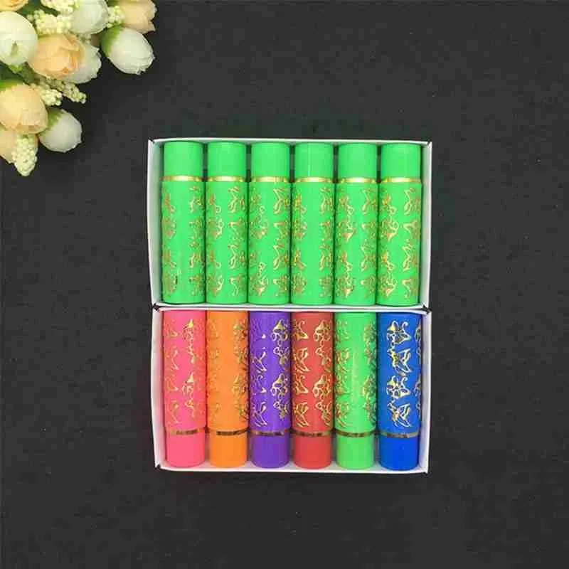 6pcs/box Dark Green Magic Spotting Lipgloss Long Lasting Lip Liner Butterfly Color Changing Lipstick Cosmetics Makeup Lips Gloss