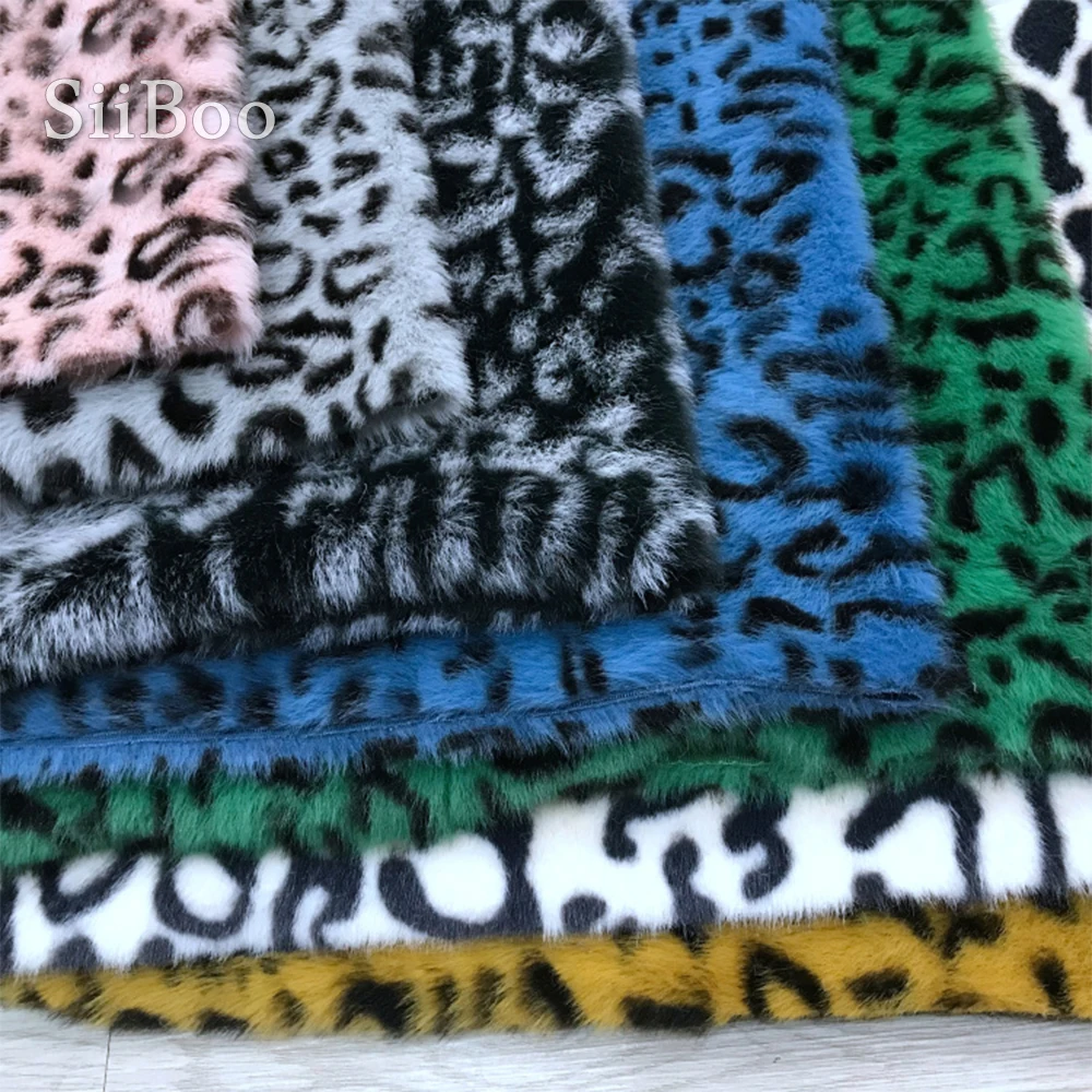 7 color 1cm long leopard tiger skin faux fur fabric for winter coat vest cosplay stage newborn photography 160*45cm SP5725