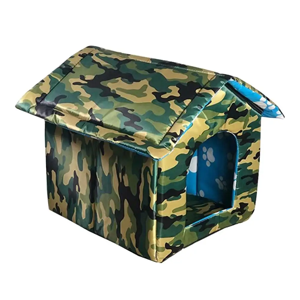 Pet Dog House Outdoor Foldable Dog Cat House Winter Warmer Waterproof Dog House Kennel Nest For Pets Puppy Dog Cat Sleeping Bed