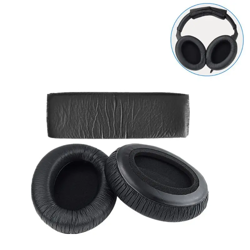 OOTDTY 1 Set Replaced Leather Headset Earpads Ear Cushions Cup Headband Cover for Sennheiser HD280 Pro Headphones Accessories