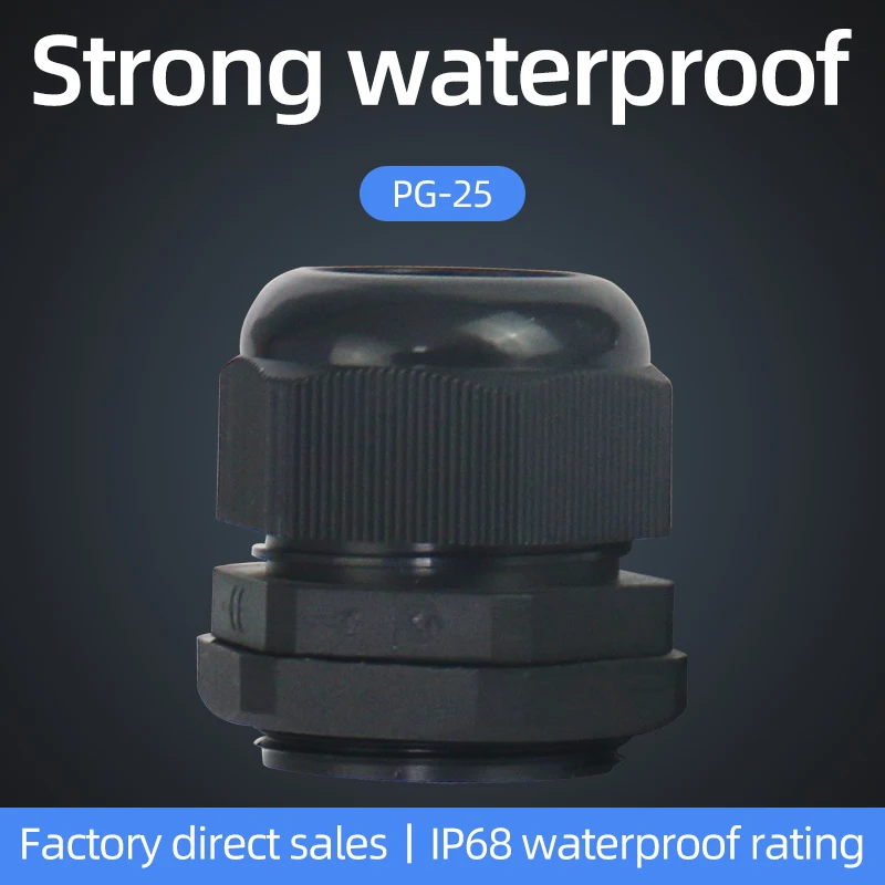 2/20pcs Cable Gland Kit Waterproof Cable Entry IP68 Cable Gland Joints PG25 Nylon Plastic Connector