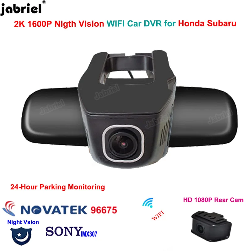 2K Dash Cam Car DVR 24H for Subaru forester impreza  BRZ WRX Ascent Legacy Outback Crosstrek for Honda Civic Jazz Insight Accord