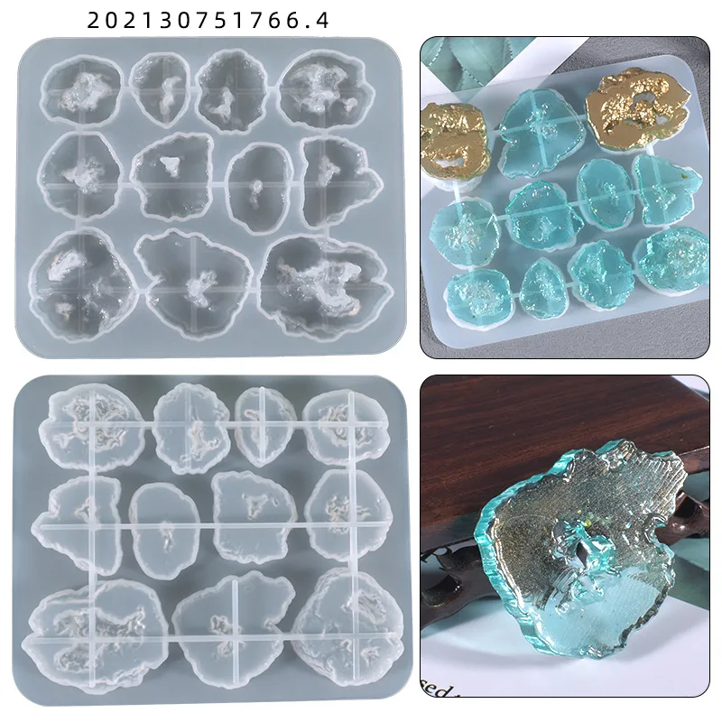 

DIY Crystal Silicone Mold 11 Grid Irregular Crystal Stone Pendant Jewelry Making Casting Silicone Mould For Resin Jewelry Molds