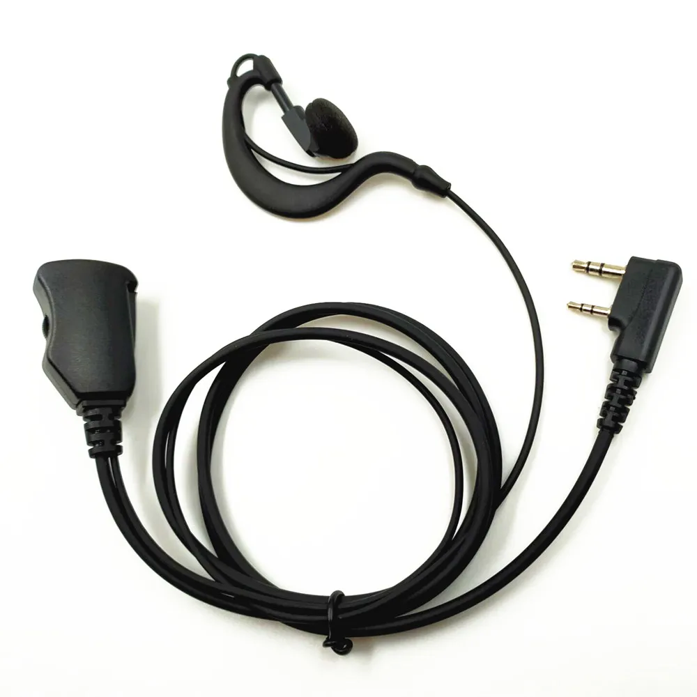 2 PIN Volume adjustment switch bold core headset PTT MIC Walkie Talkie earphone for BAOFENG UV5R UV82 888S  KENWOOD/TYT