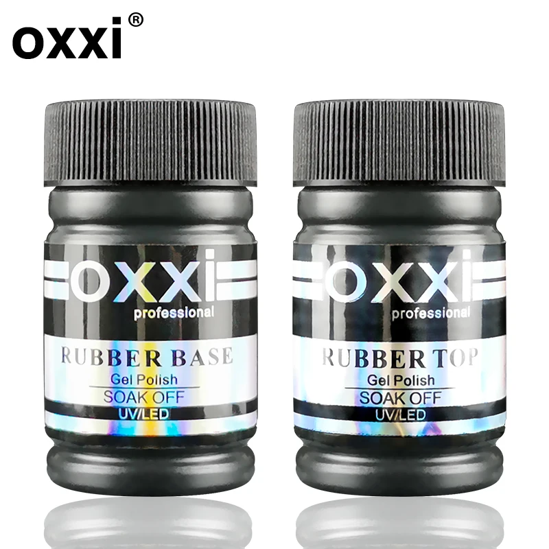 OXXI 30ml Semi-permanent Base and Top Coat for Gel Polish Nail Art Hybrid Nail Polish uv led Rubber Top Coat y Base Coat Gellac