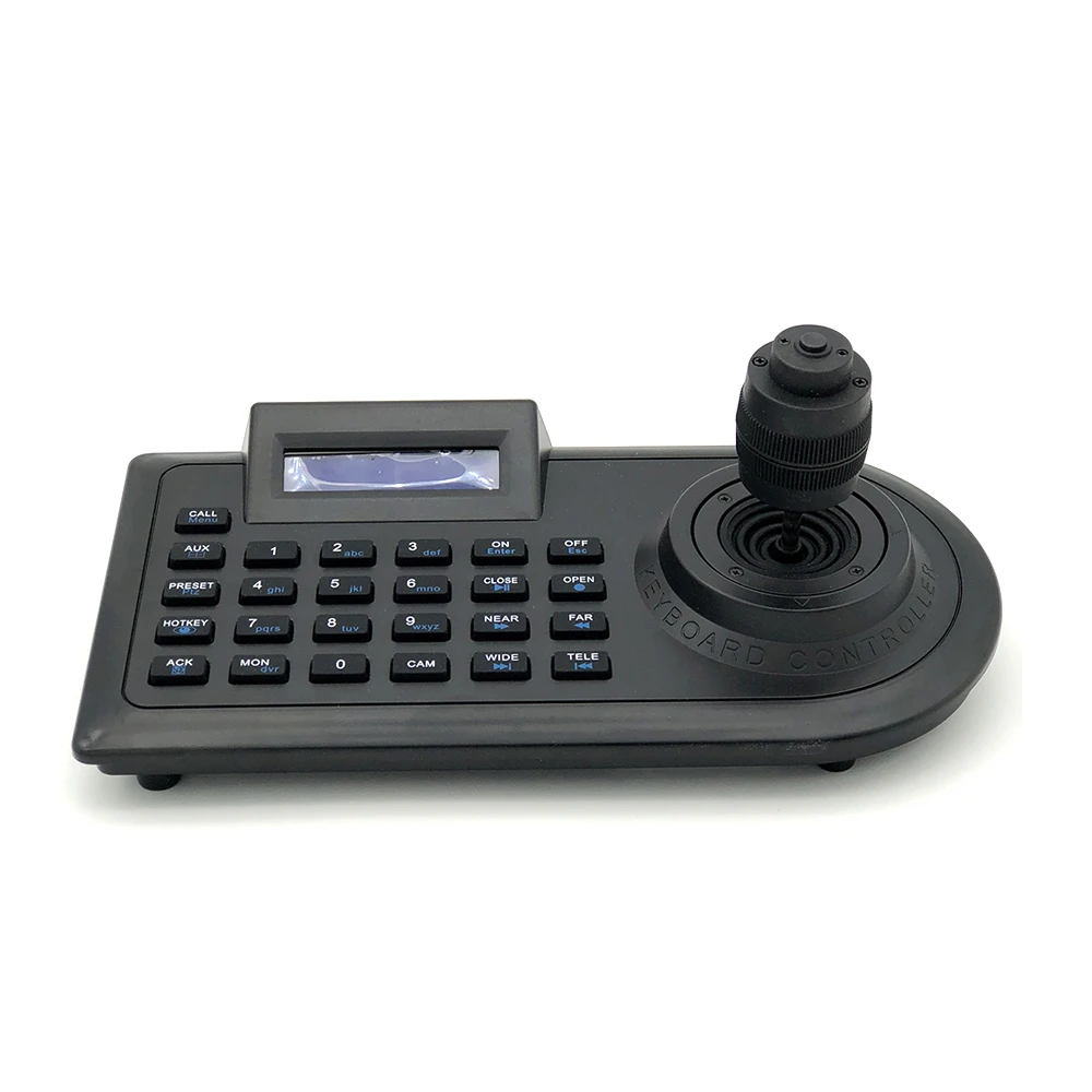4-Axis Security CCTV System Multi-function Joystick Keyboard Controller RS485 LCD Display for High Speed Dome PTZ Camera control
