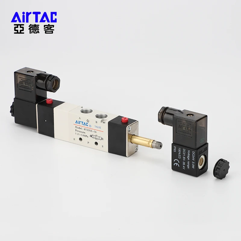 AIRTAC cestující pneumatické solenoidový klapka 4V130-06 4V230-08 4V330-104V430-15 ovládání klapka doušek