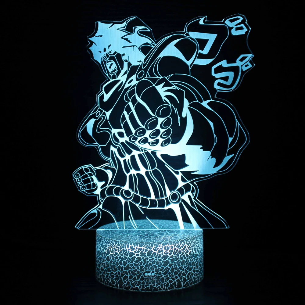 3d Lamp Anime Figure JoJo Bizarre Adventure For Bedroom Decoration Led Lights Kids Birthday Holiday Creative Gift Night Light