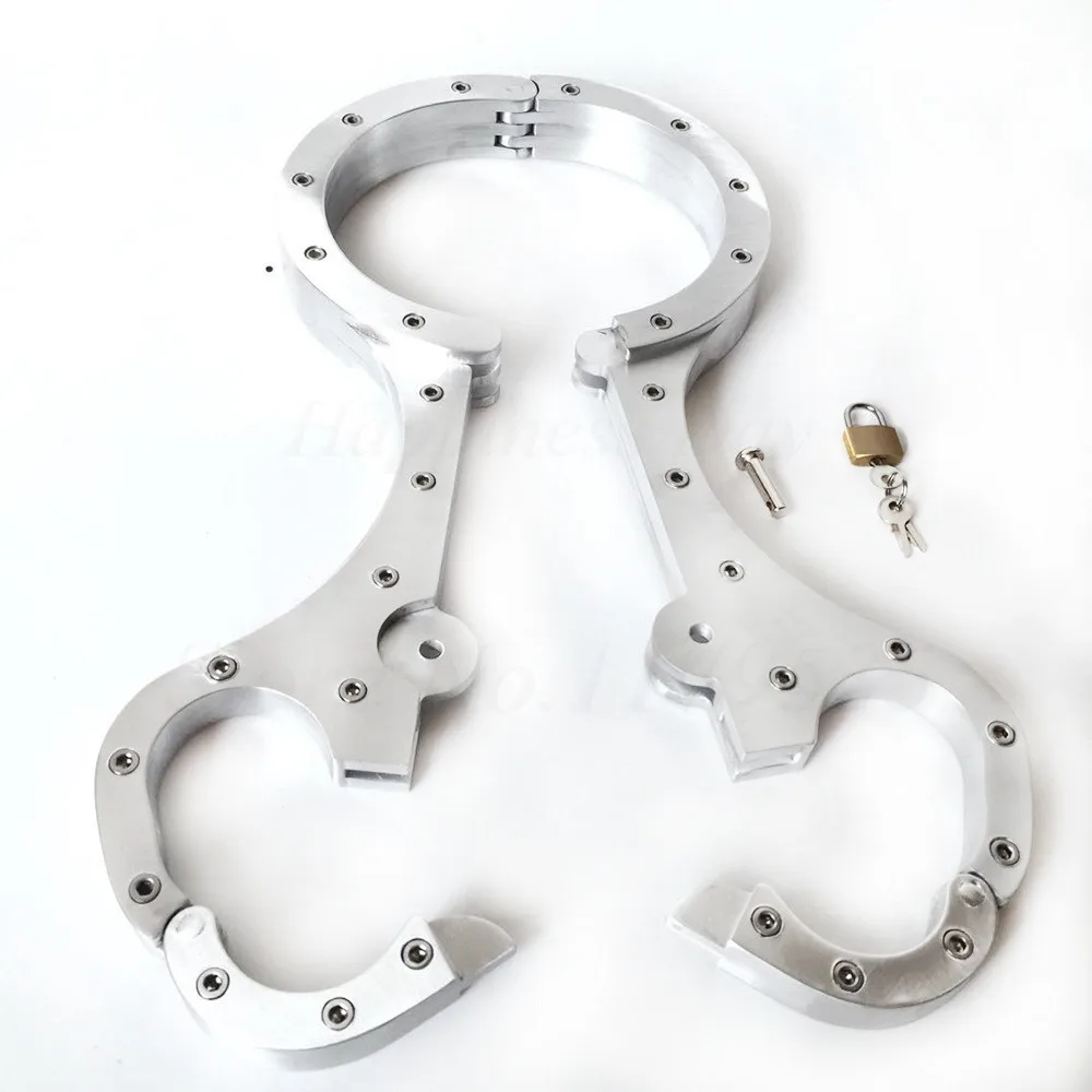 New aluminium alloy neck collar handcuffs wrist cuffs BDSM bondage restraints sex toys for couples erotic dog slaves adult games