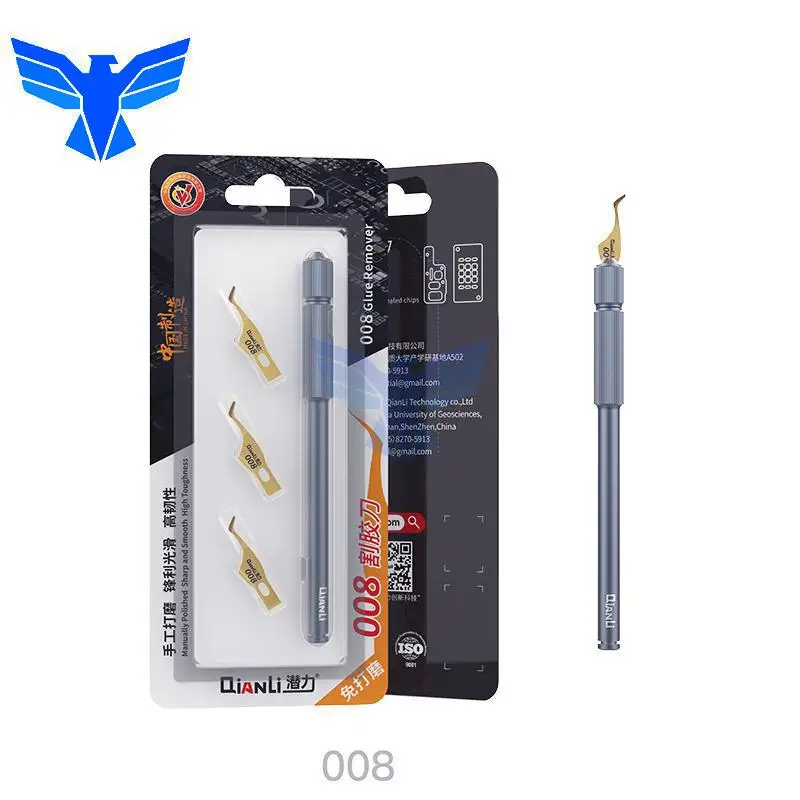 Qianli 007/008/009 Cpu di alta qualità Uv Ic rimozione colla coltello lama sottile scheda madre Bga Chip pulizia raschiatura leva strumenti riparazione
