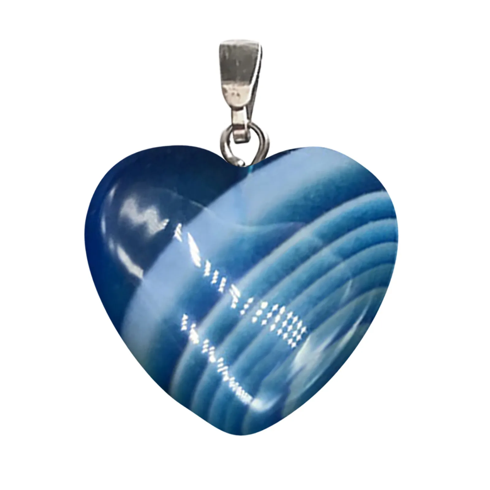 2022 New Heart Pendant Agate Stone Peach Heart Pendant Female Necklace Natural Agate Stone Love Pendant home decor Accessories