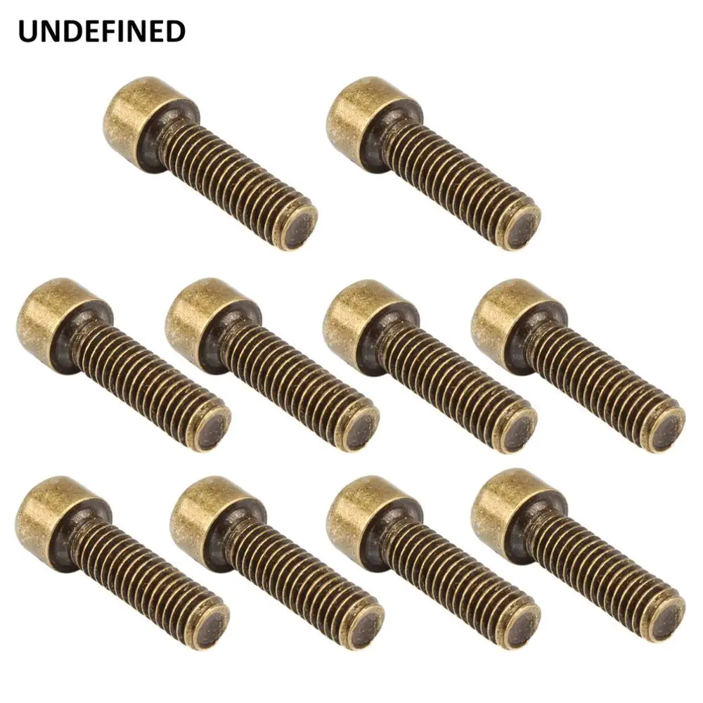 

10pcs Universal Motorcycle Bolts Screw M6×19mm Round Head Screw Adornment Stainless Steel Bronze Accessories