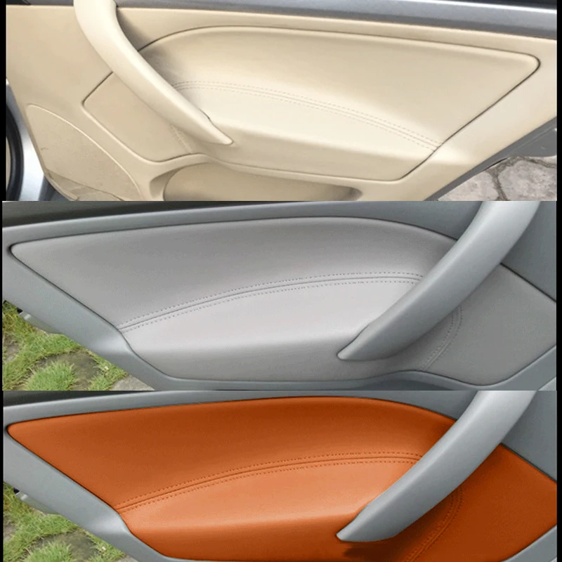 LHD For Skoda Octavia 2007 2008 2009 2010 2011 2012 2013 2014 Microfiber Leather Car Door Handle Center Armrest Panel Cover Trim