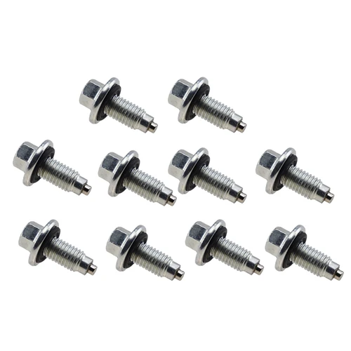 Tuerca de drenaje de aceite de motor magnética, tapón de sumidero, protección de aceite de motor M12 × 1,75, compatible con General Motors 11562588 653096, 10 unids/set por juego