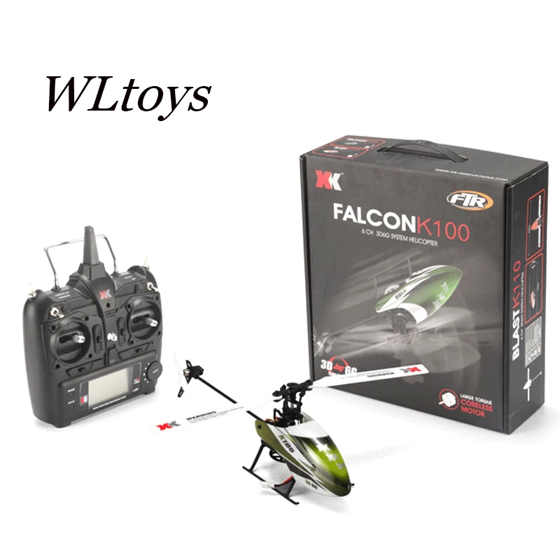 

Вертолет Parkten Wltoys XK K100, 6 каналов, 3D, 6G, система 8520, щеточный двигатель, вертолет с дистанционным управлением, Квадрокоптер, совместимый с FUTABA S-FHSS