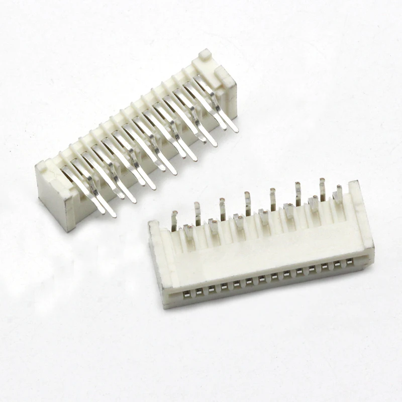 10Pcs 1.0Mm/1.25Mm Fpc/Ffc Connector Lcd 4P-32P Flexibele Platte Kabel socket Dubbele Rij Gebogen Pin Type Non-Lock Fpc Connector